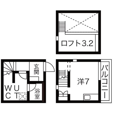 本星崎駅 徒歩5分 1-2階の物件間取画像